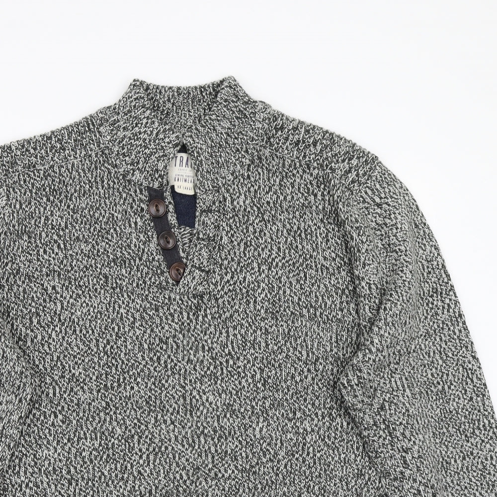 Trait Mens Grey   Pullover Jumper Size 2XL