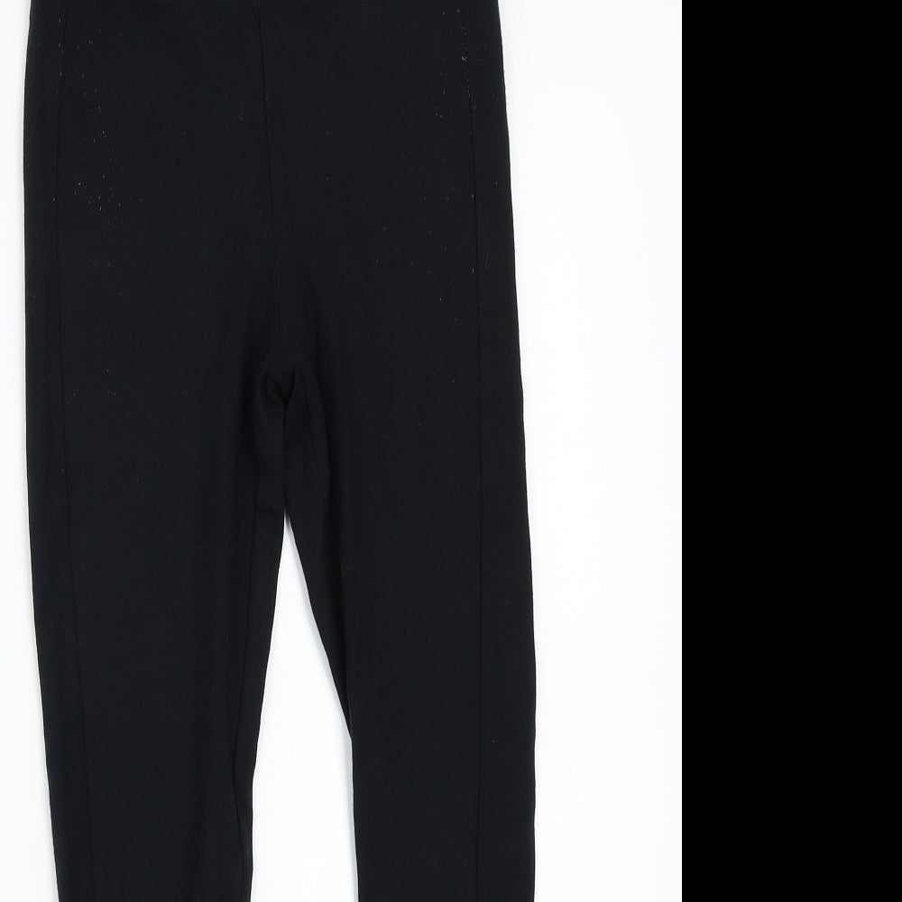 NEXT Womens Black   Cropped Leggings Size 6 L22 in