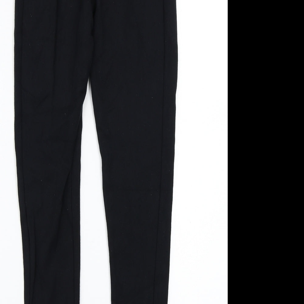 NEXT Womens Black   Cropped Leggings Size 6 L22 in