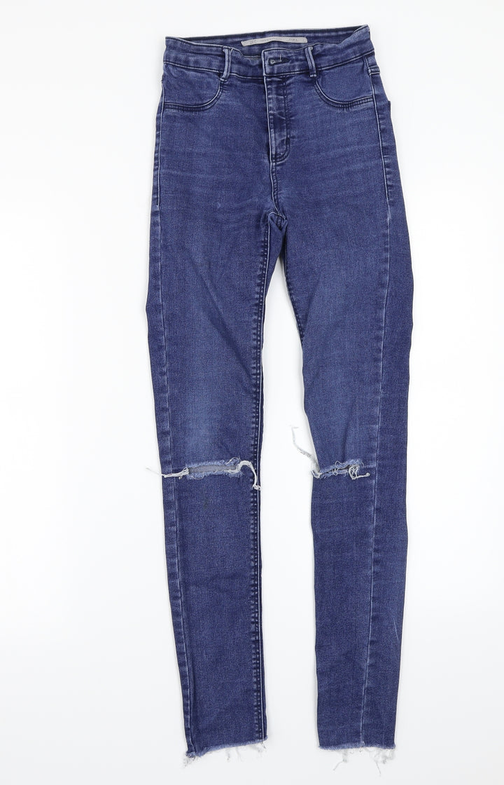 Zara Womens Blue Skinny Jeans Size 34 L28 in