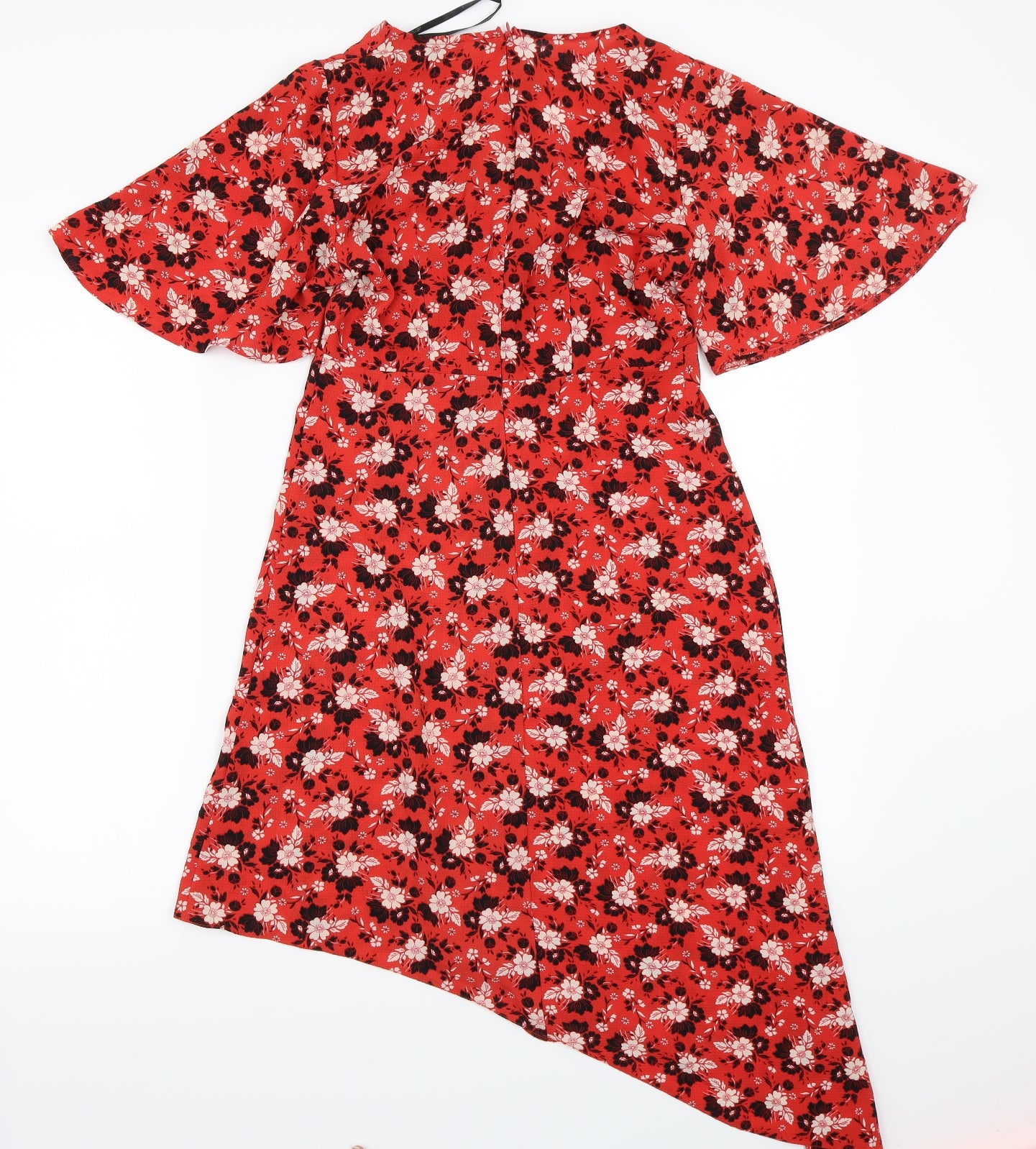 Priimark Womens Red Floral  A-Line  Size 8