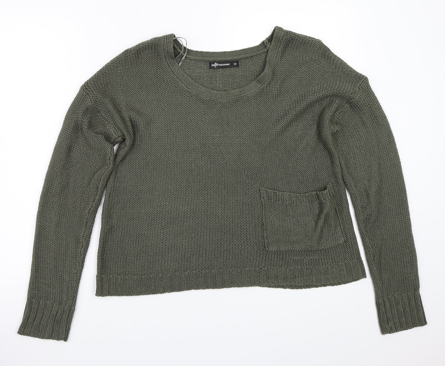 Internationale Womens Green   Pullover Jumper Size 14