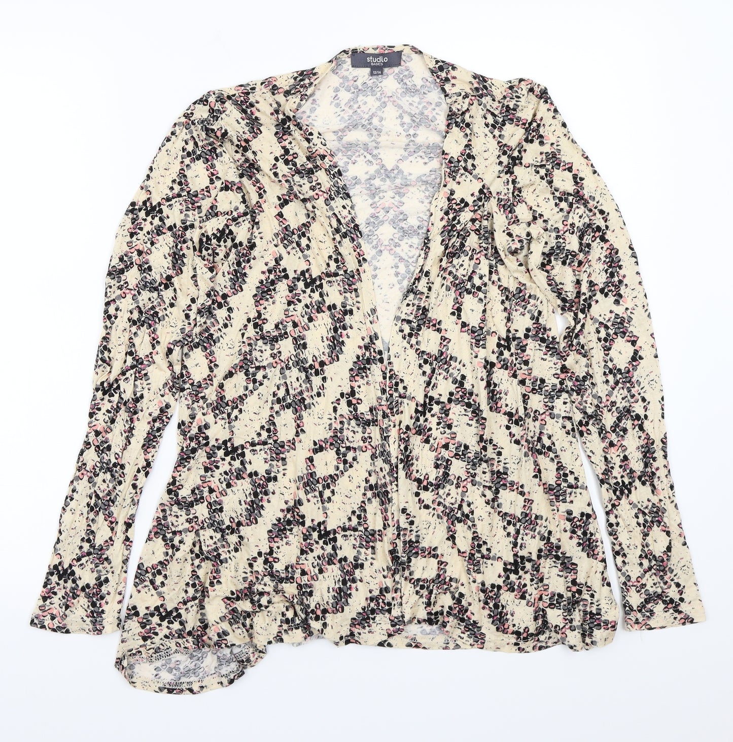Studio Womens Blue Floral  Cardigan Jumper Size 14