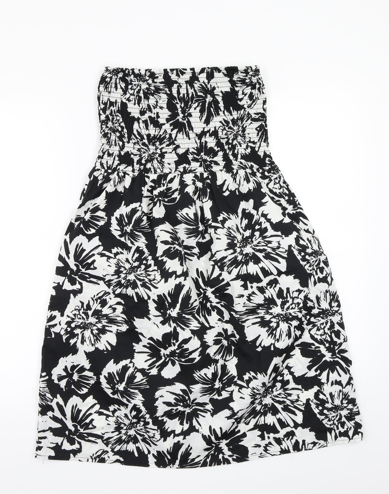 Studio Womens Black Floral  A-Line  Size 12