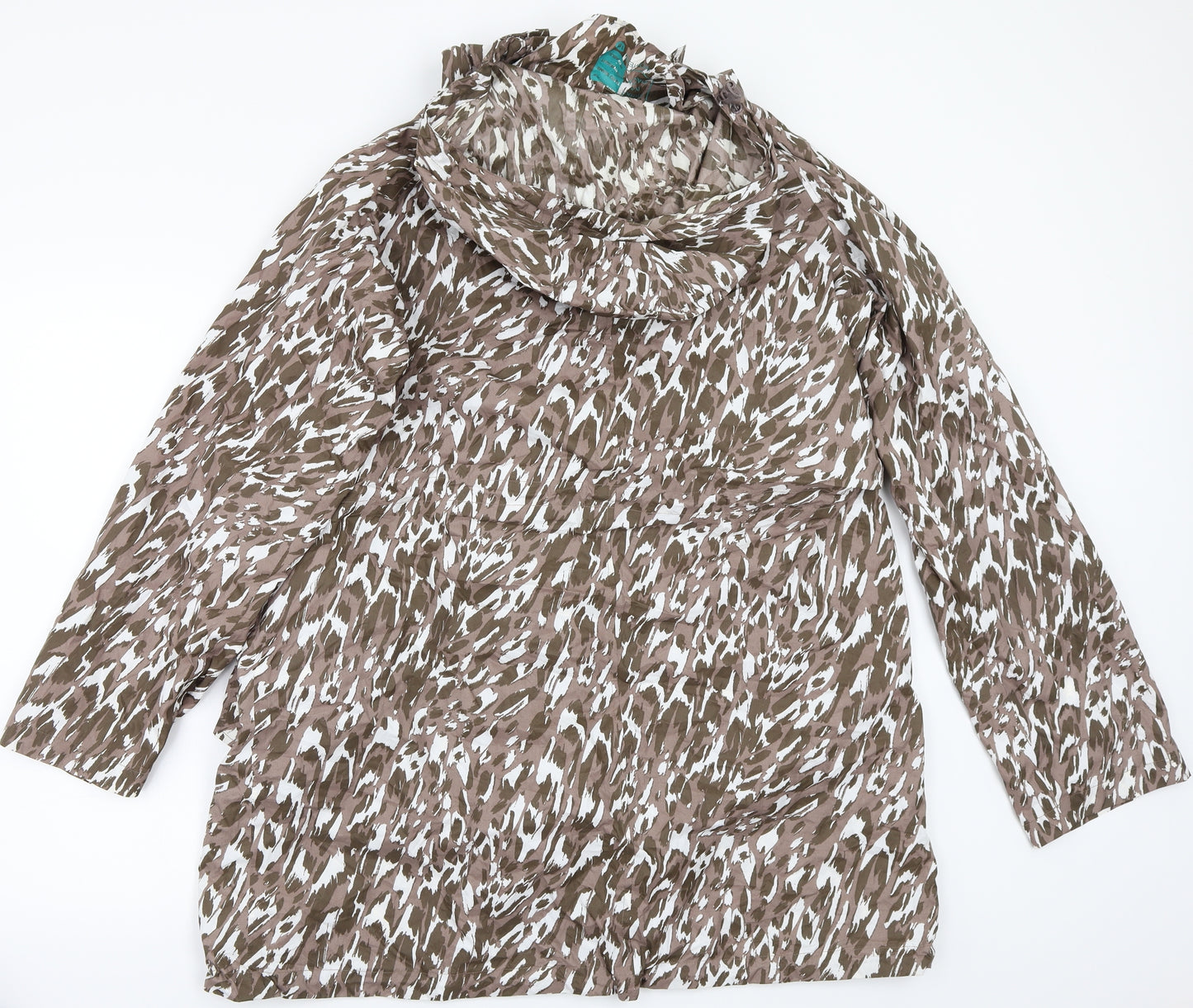Primark Womens Brown Animal Print  Jacket Coat Size 16
