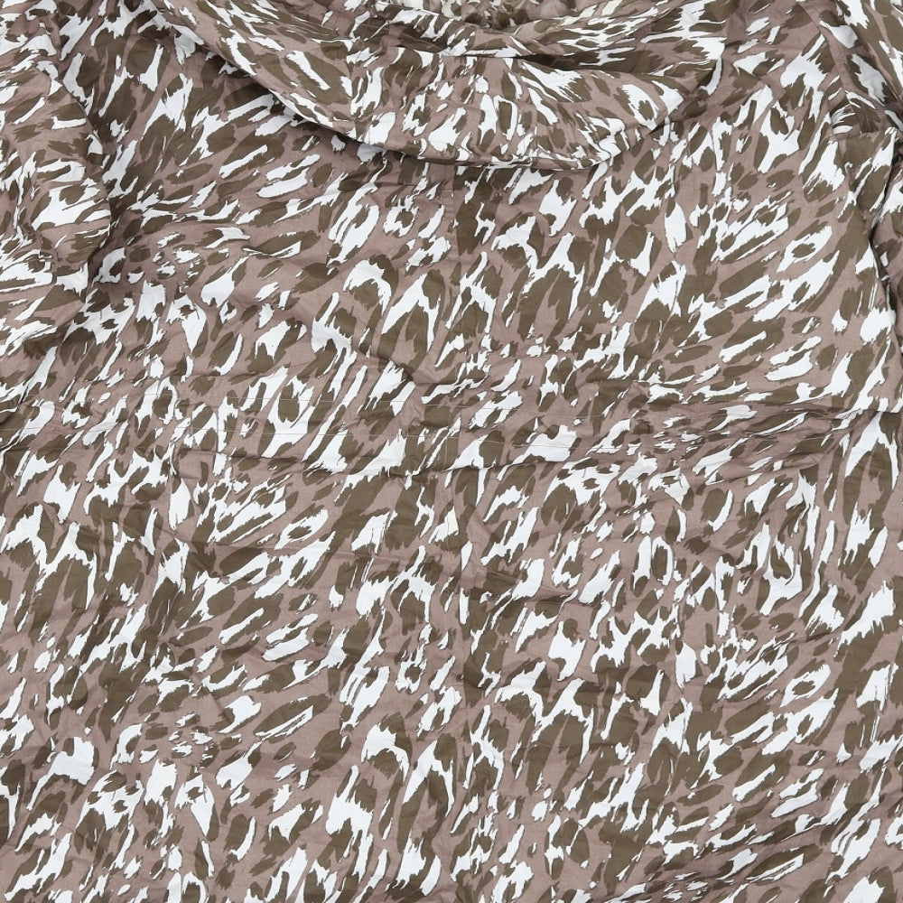 Primark Womens Brown Animal Print  Jacket Coat Size 16