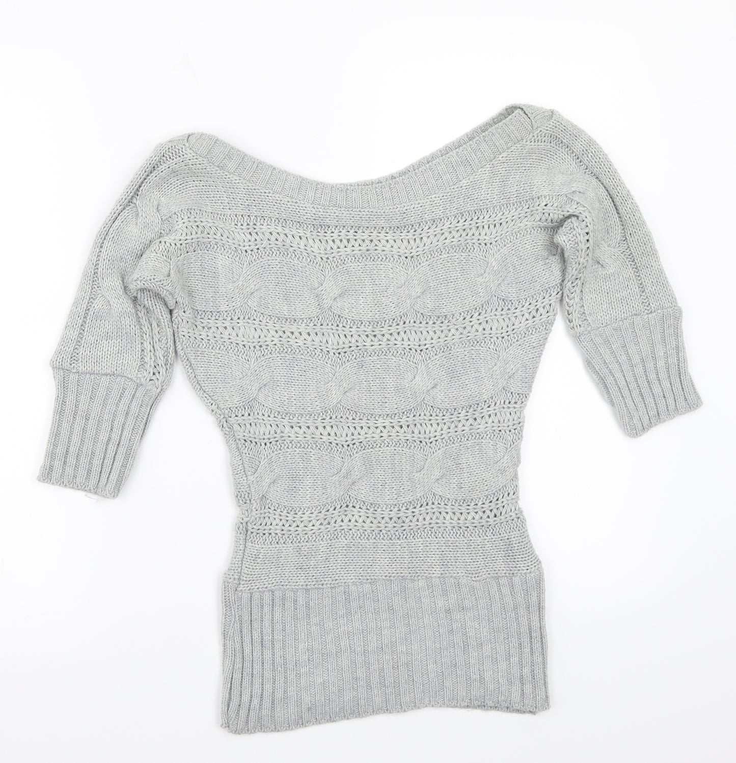 Jane Norman Womens Grey   Basic T-Shirt Size 8