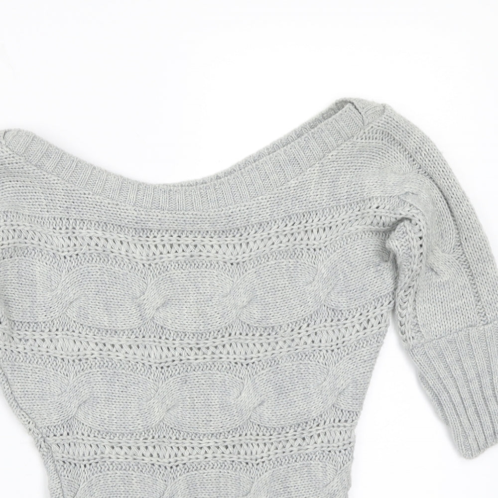 Jane Norman Womens Grey   Basic T-Shirt Size 8