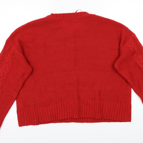 Newlook Womens Red   Pullover Jumper Size L
