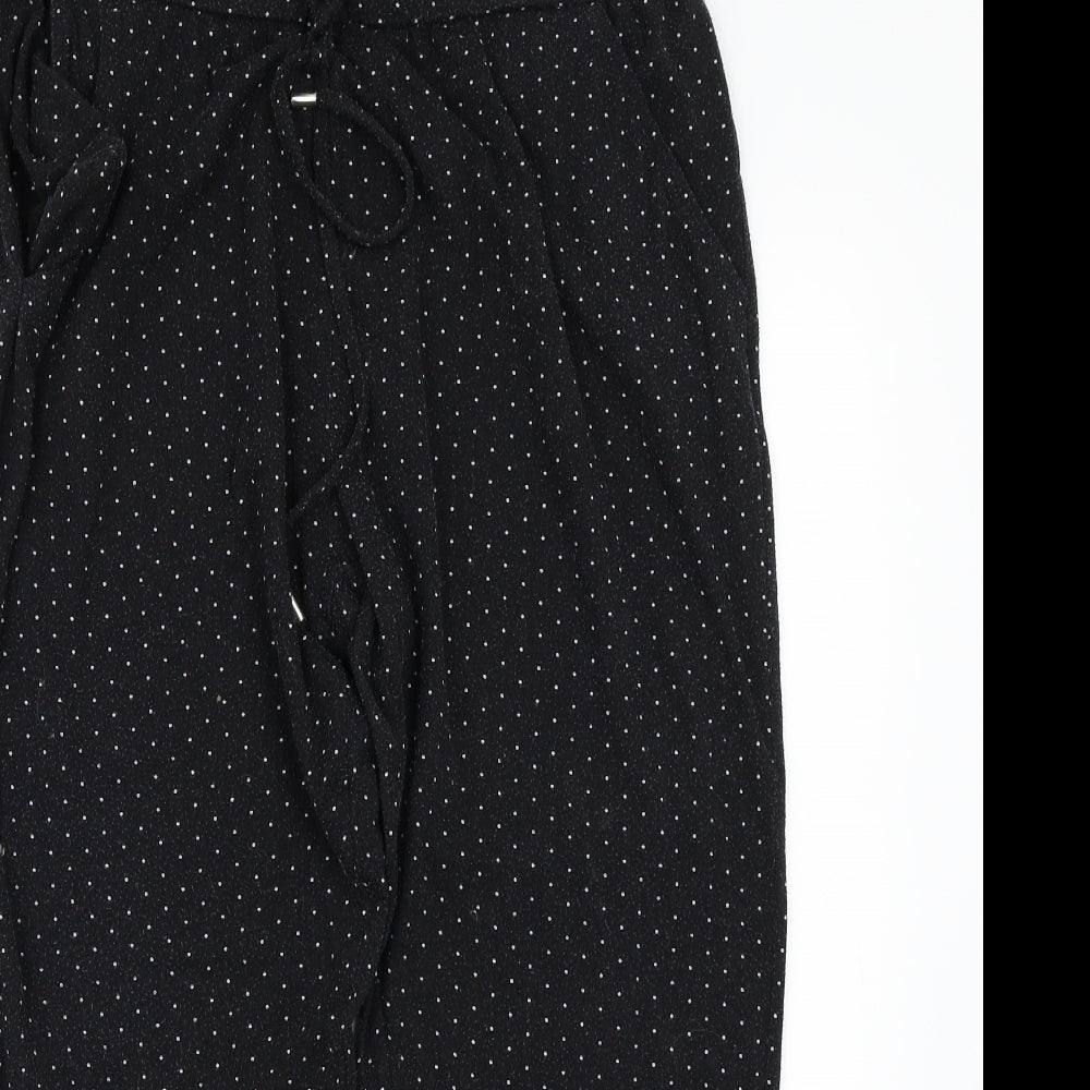 Primark Womens Black Polka Dot  Sweatpants Trousers Size M L23 in