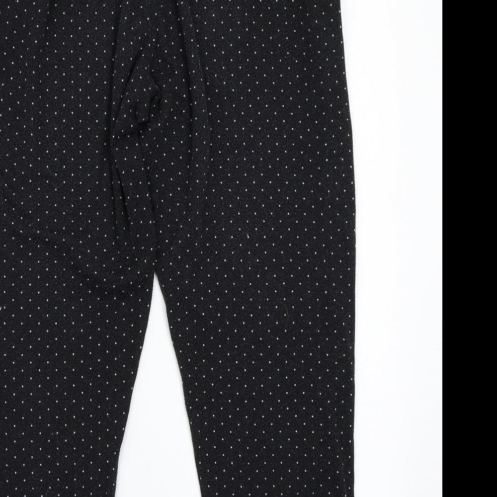 Primark Womens Black Polka Dot  Sweatpants Trousers Size M L23 in