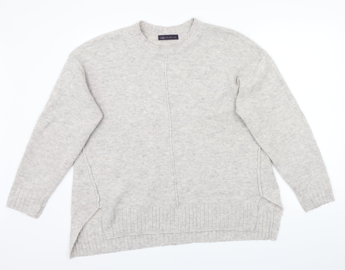 Marks and Spencer Womens Grey   Pullover Jumper Size L