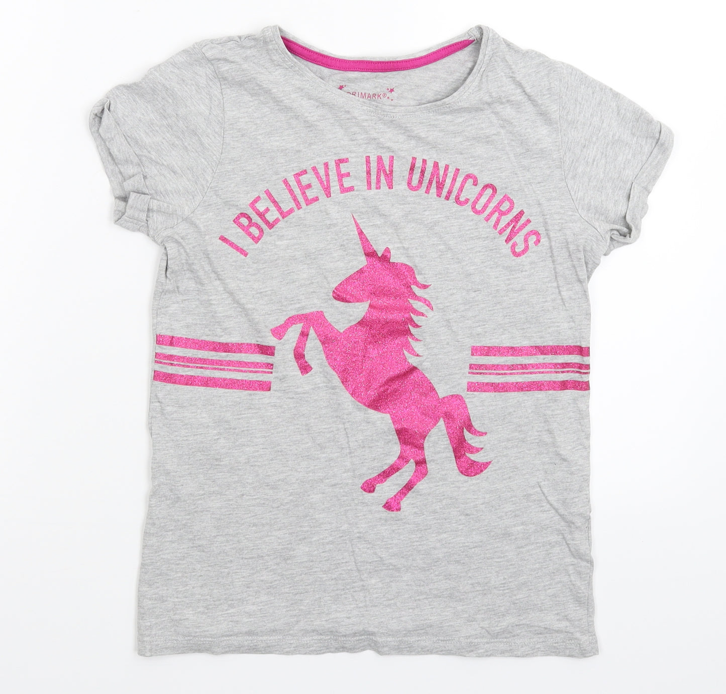 Primark Girls Grey   Basic T-Shirt Size 10-11 Years