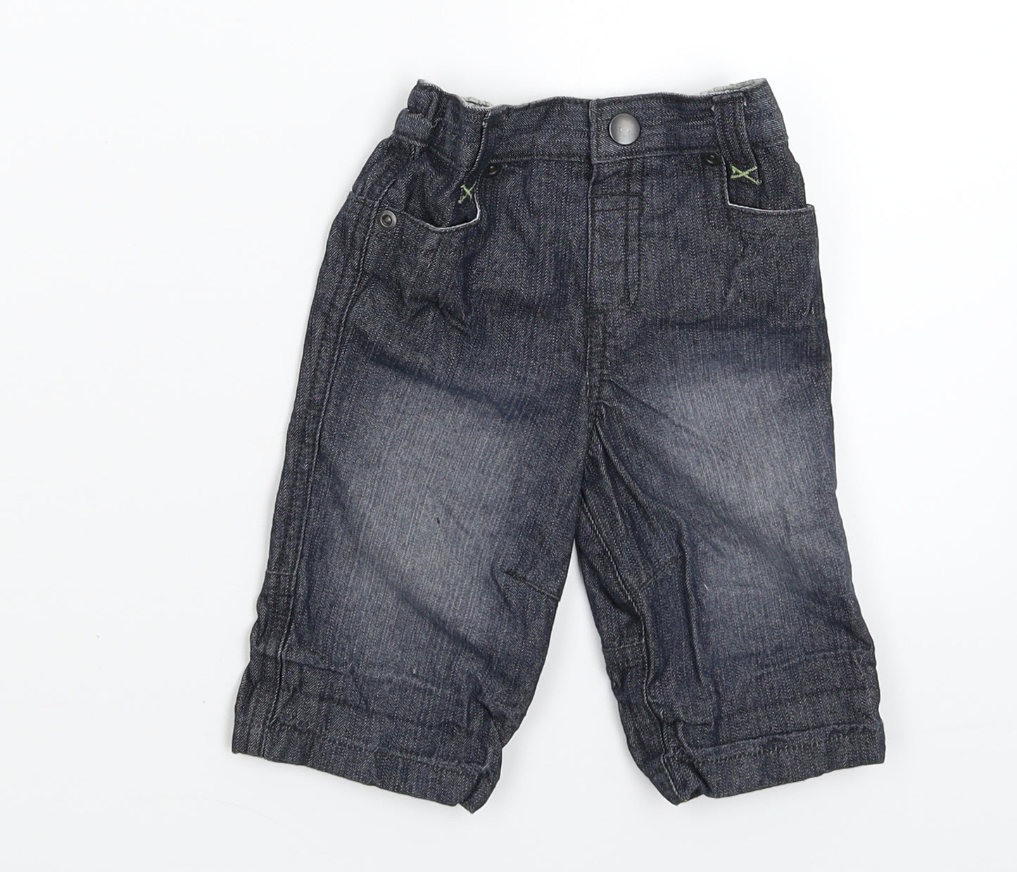 Baby Boutique Baby Blue  Denim Capri Jeans Size 3-6 Months