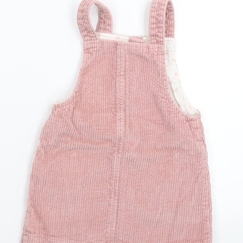 F&F Girls Pink  Corduroy Pinafore/Dungaree Dress  Size 3-4 Years