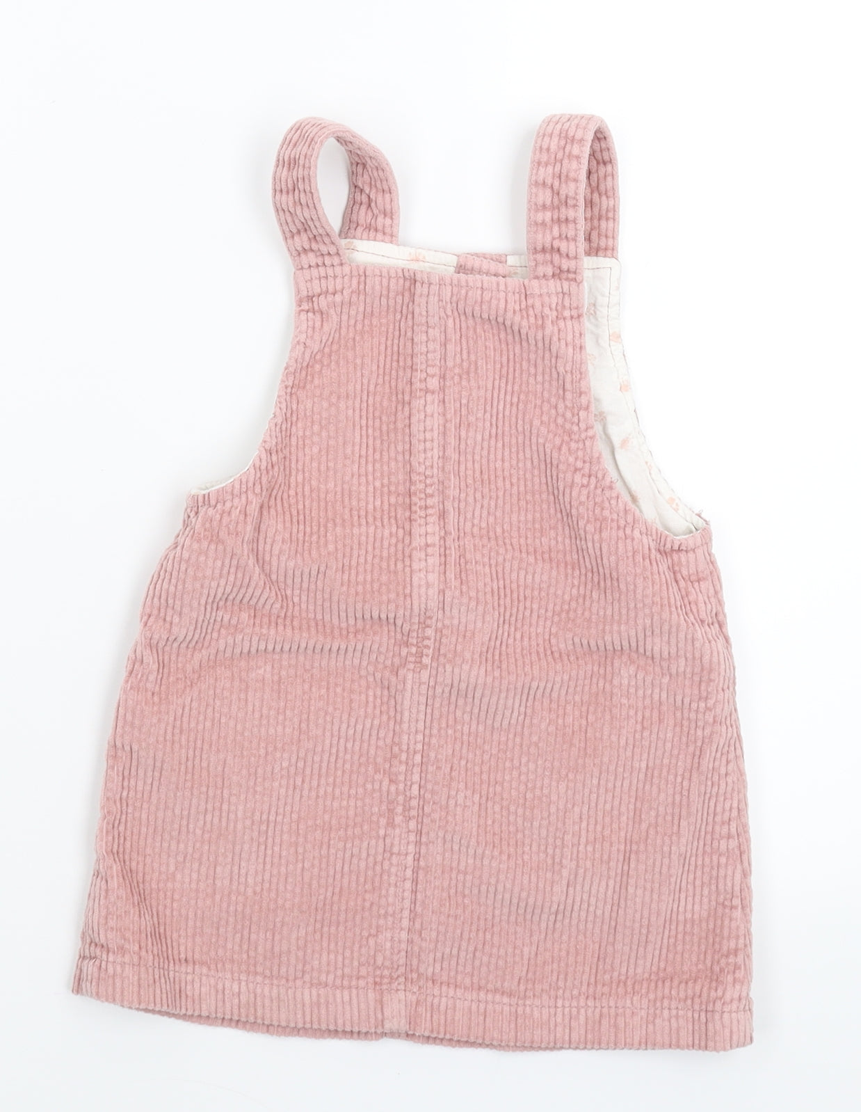 F&F Girls Pink  Corduroy Pinafore/Dungaree Dress  Size 3-4 Years