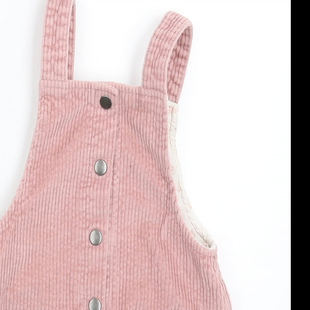 F&F Girls Pink  Corduroy Pinafore/Dungaree Dress  Size 3-4 Years