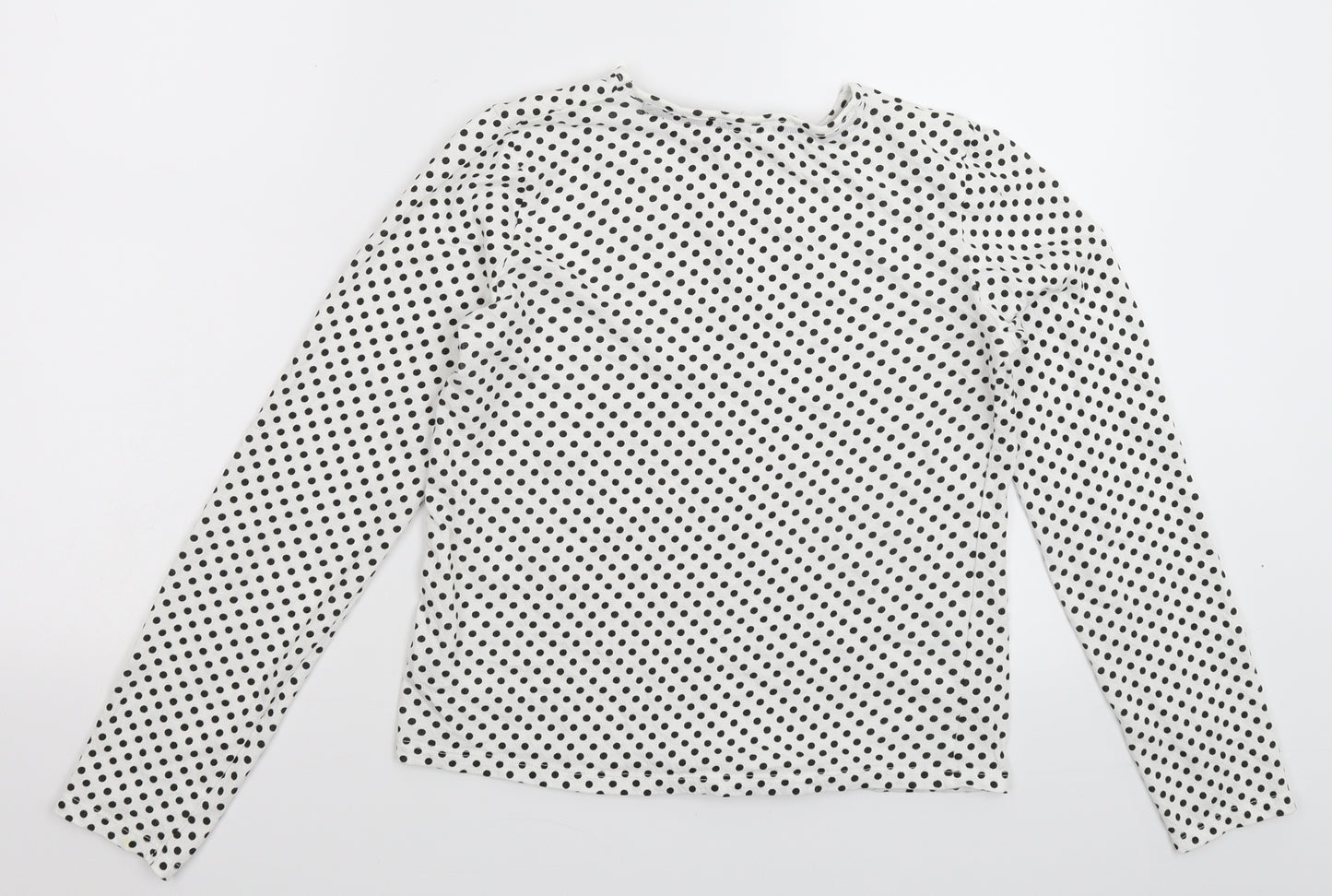 H&M Girls White Polka Dot  Basic T-Shirt Size 13-14 Years
