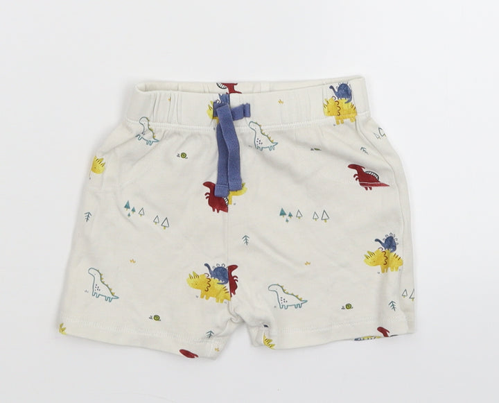 George Baby White   Cropped Trousers Size 6-9 Months  - Shorts