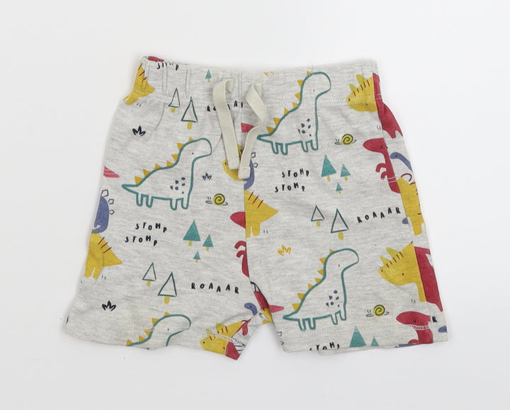 George Baby Grey Cropped Trousers Size 6-9 Months - Shorts