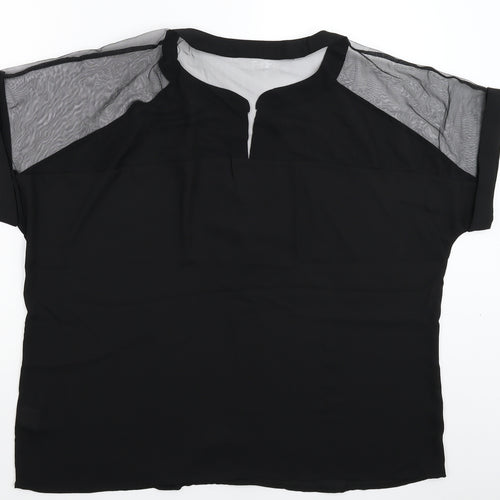 Emery Rose Womens Black   Basic Blouse Size XL