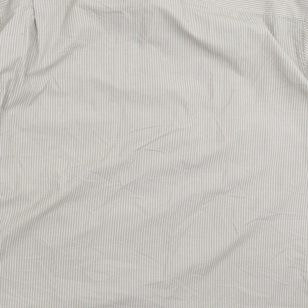 Marks and Spencer Mens Grey Striped   Dress Shirt Size XL