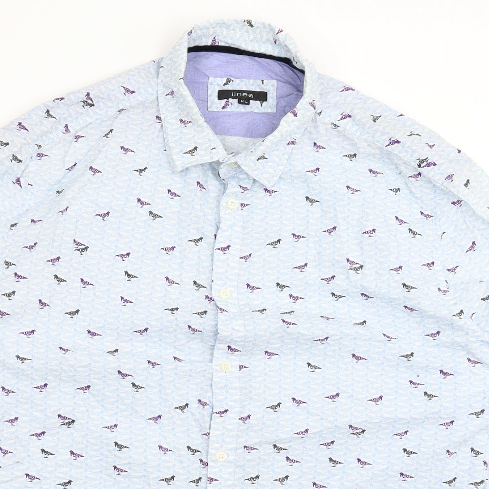Linea Mens Blue    Button-Up Size XL