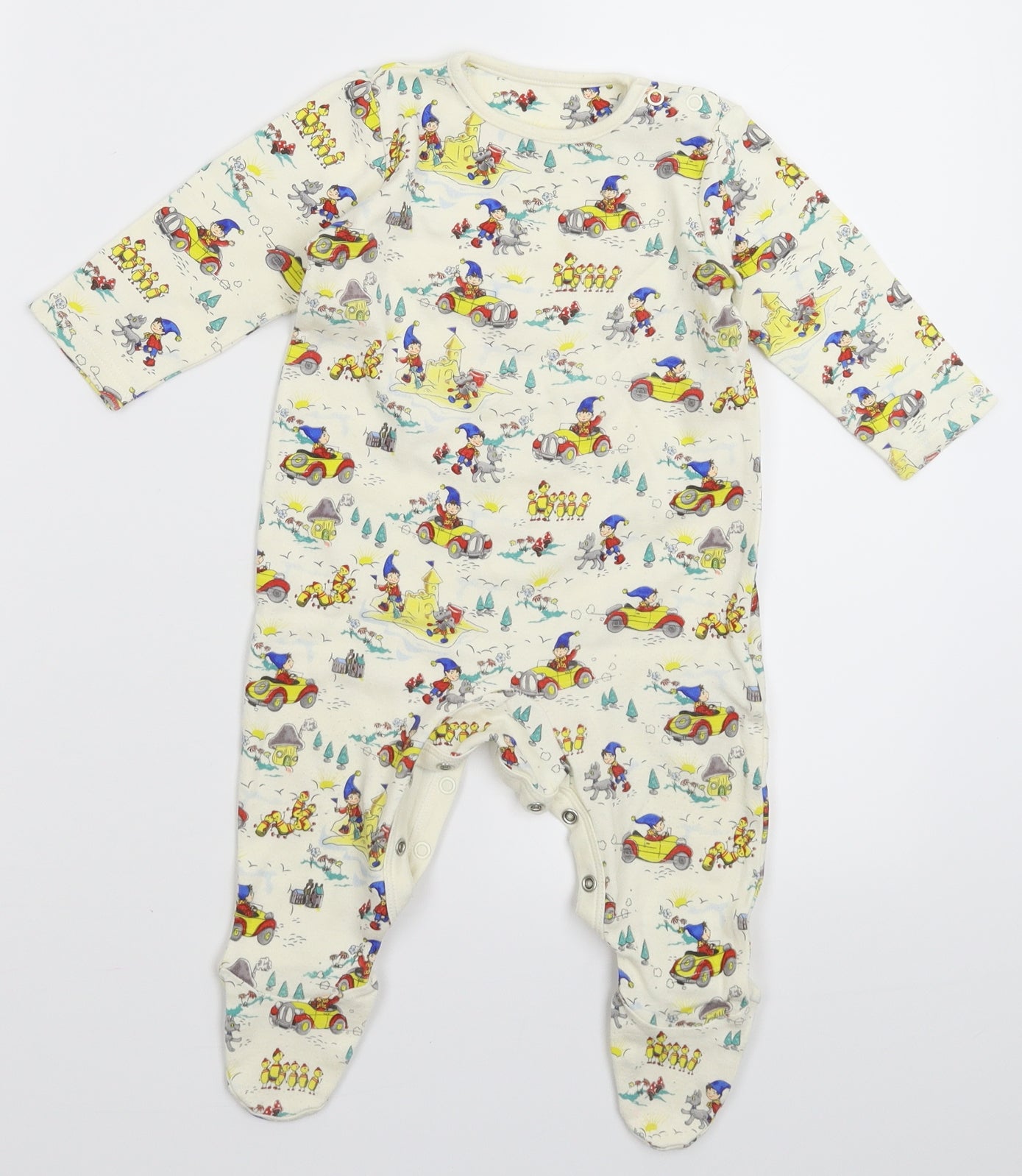Noddy Baby White   Babygrow One-Piece Size 6-9 Months