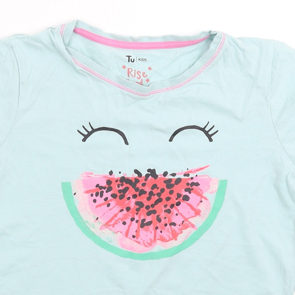 TU Girls Green   Basic T-Shirt Size 10-11 Years