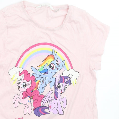 H&M Girls Pink   Basic T-Shirt Size 9-10 Years