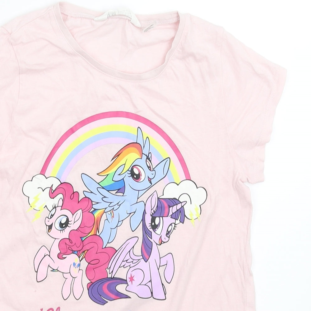 H&M Girls Pink   Basic T-Shirt Size 9-10 Years