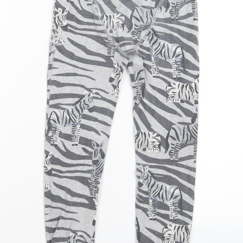 NEXT Girls Grey Animal Print  Jogger Trousers Size 6-7 Years