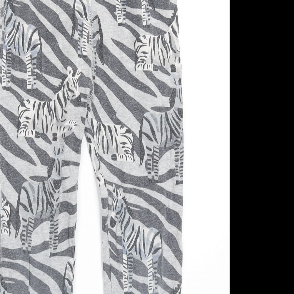 NEXT Girls Grey Animal Print  Jogger Trousers Size 6-7 Years