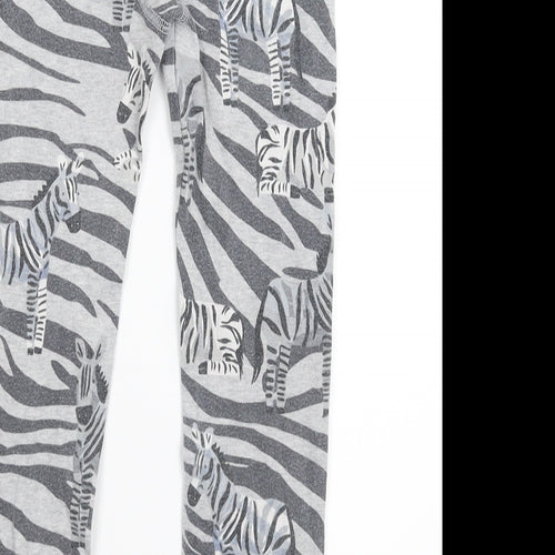 NEXT Girls Grey Animal Print  Jogger Trousers Size 6-7 Years