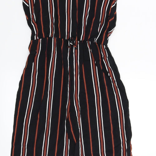 Primark Girls Black Striped  Jumpsuit One-Piece Size 12-13 Years