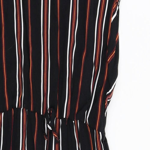 Primark Girls Black Striped  Jumpsuit One-Piece Size 12-13 Years