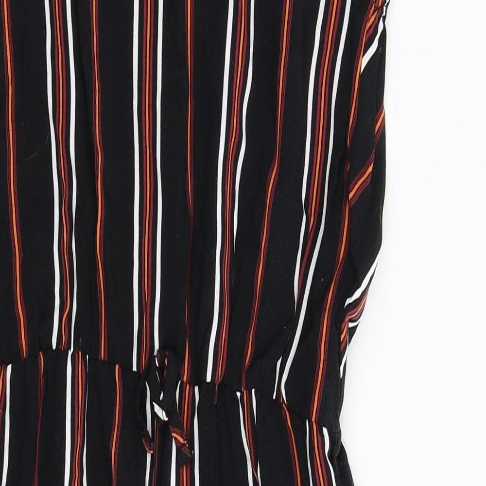 Primark Girls Black Striped  Jumpsuit One-Piece Size 12-13 Years