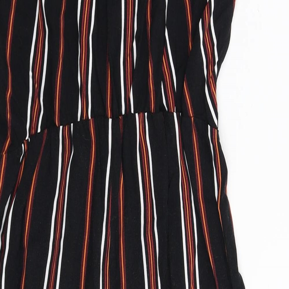 Primark Girls Black Striped  Jumpsuit One-Piece Size 12-13 Years