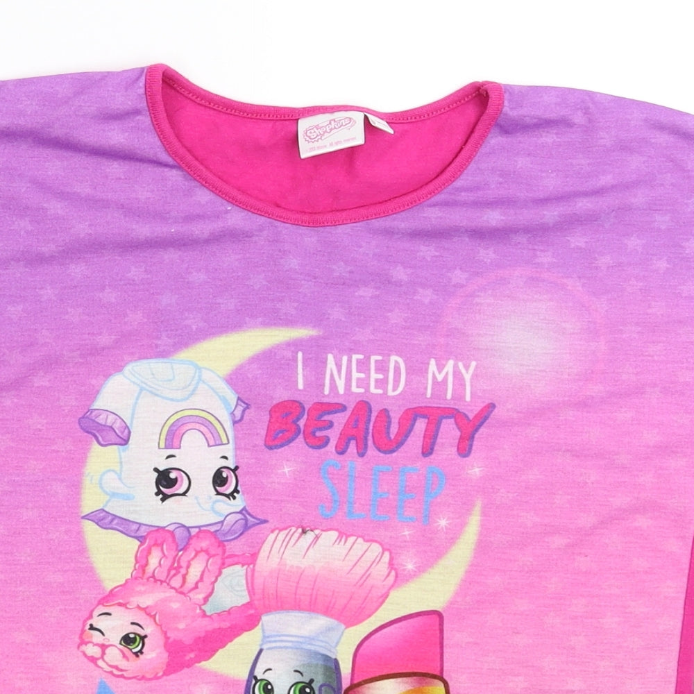 Shopkins Girls Pink   Basic T-Shirt Size 9-10 Years