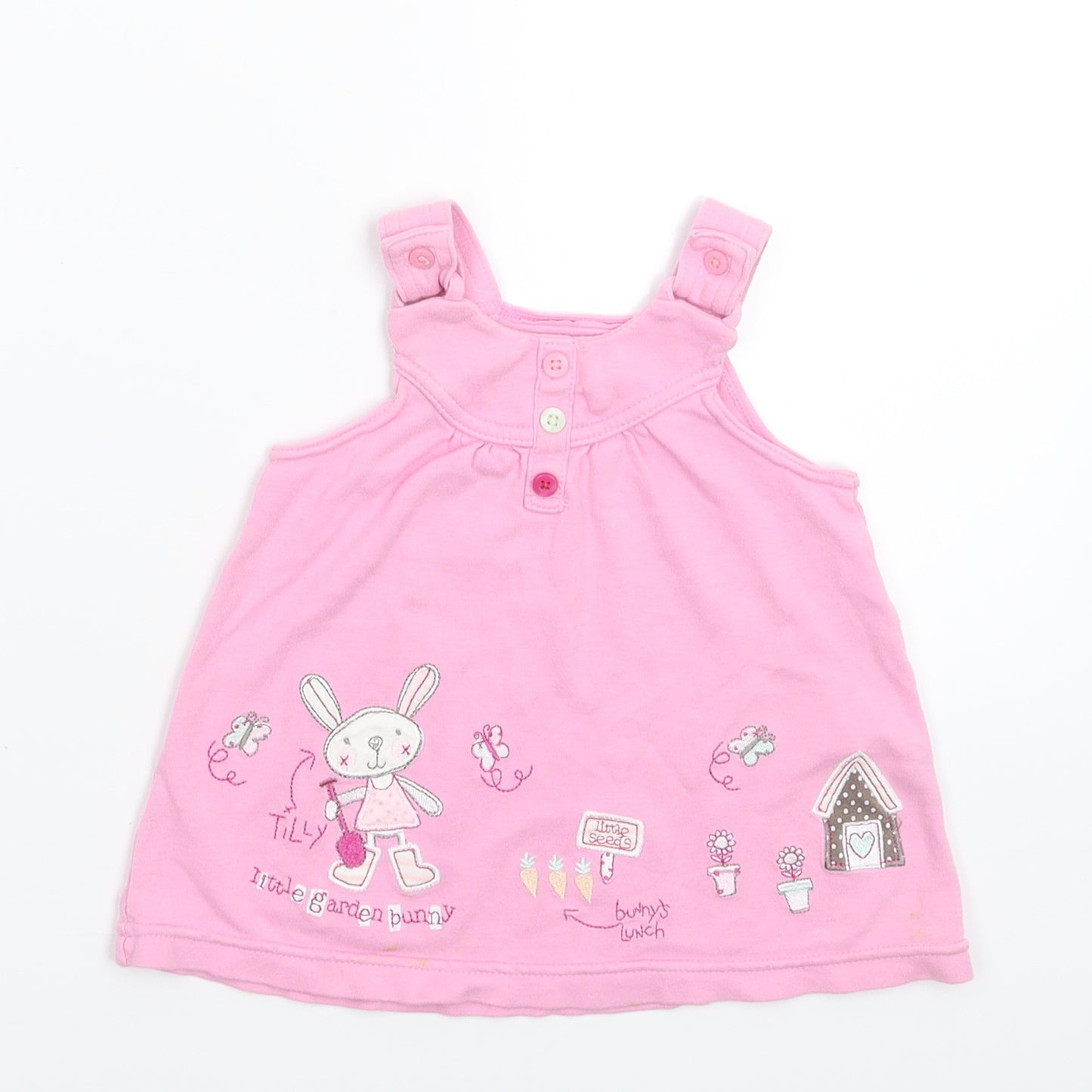 Baby Girls Pink   Tank Dress  Size 0-3 Months
