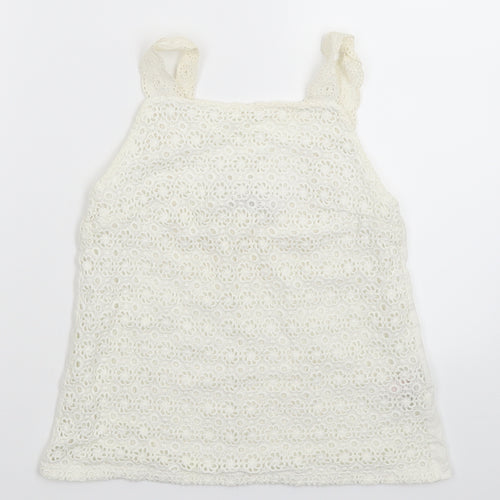 Marks and Spencer Girls White   Basic Tank Size 10-11 Years