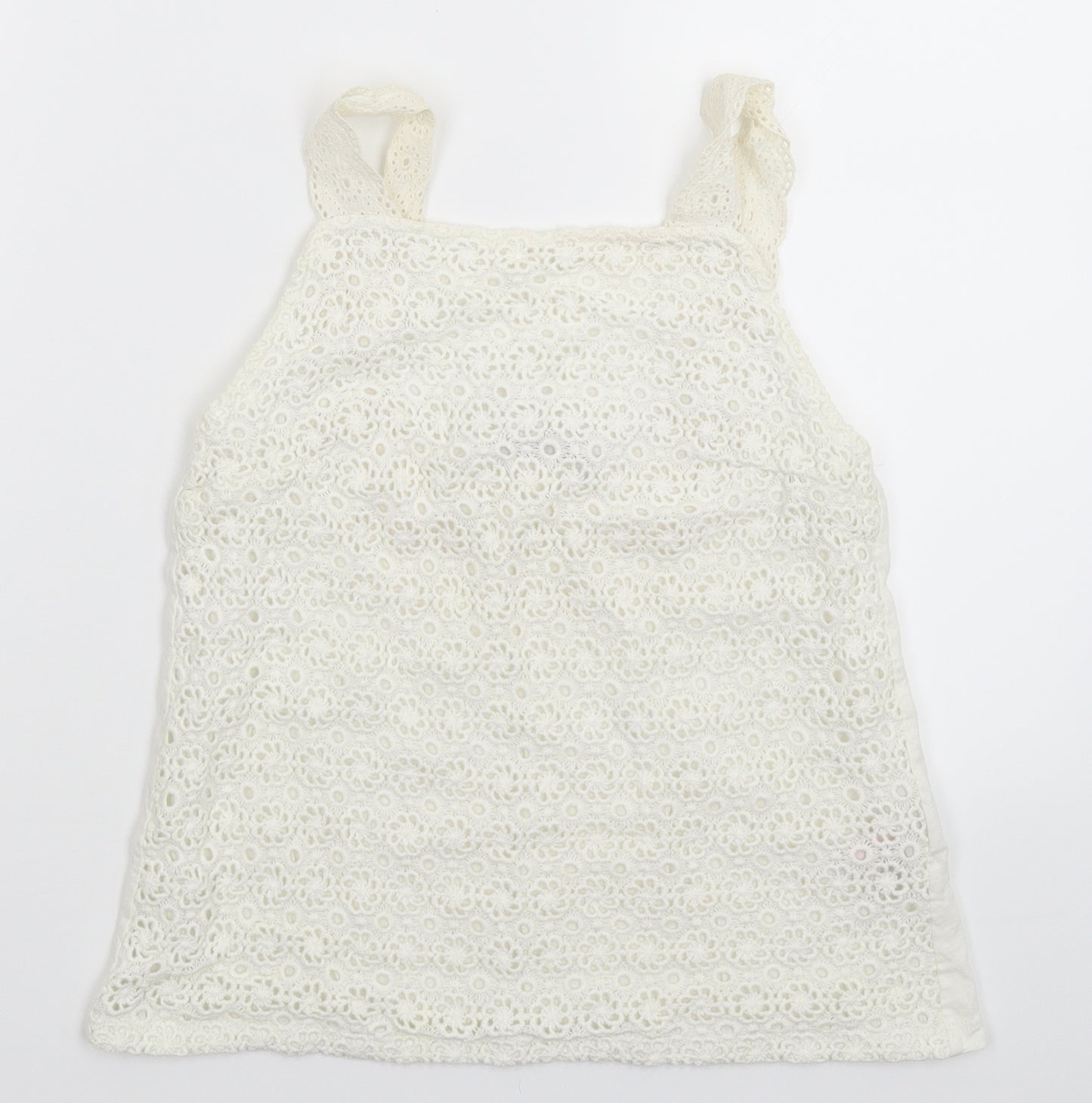 Marks and Spencer Girls White   Basic Tank Size 10-11 Years