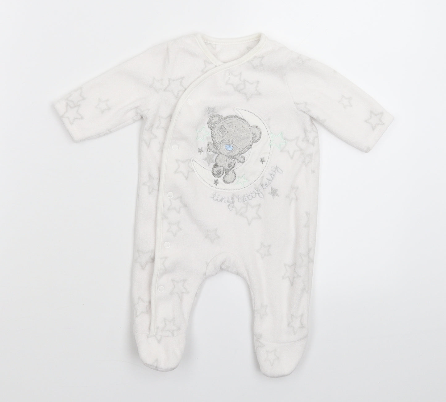 George Baby White Geometric  Babygrow One-Piece Size Newborn