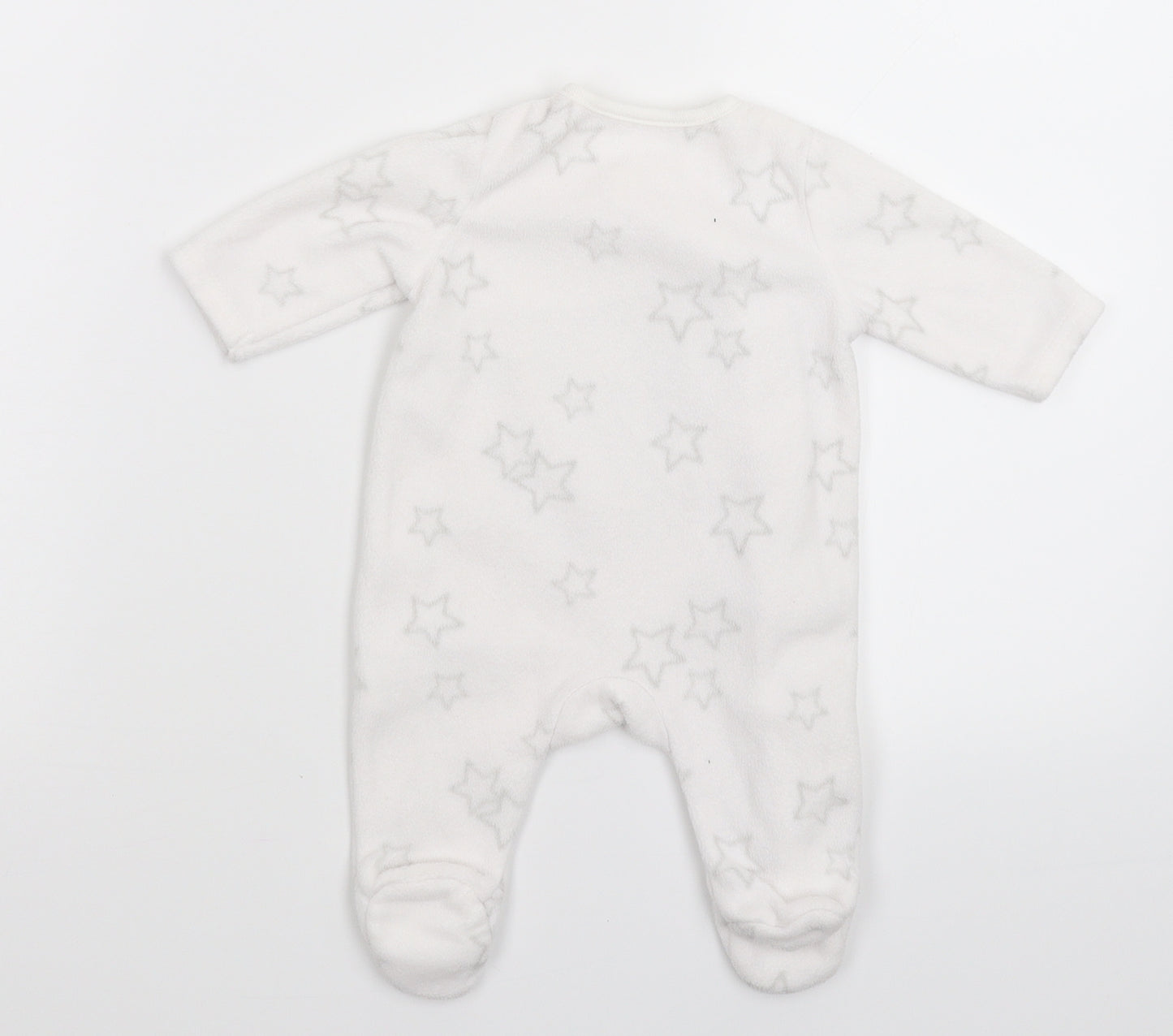 George Baby White Geometric  Babygrow One-Piece Size Newborn