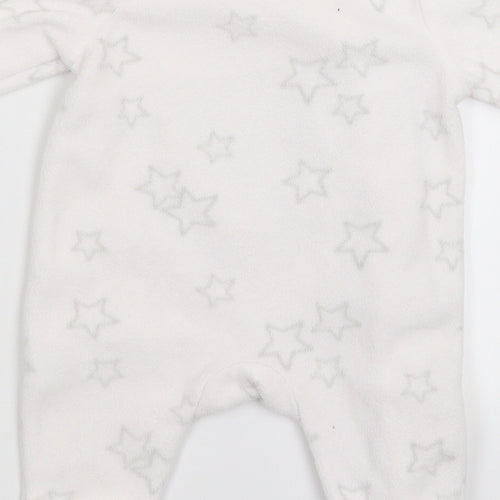 George Baby White Geometric  Babygrow One-Piece Size Newborn