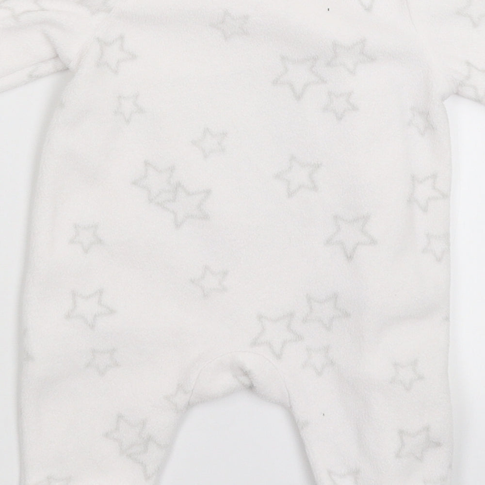 George Baby White Geometric  Babygrow One-Piece Size Newborn