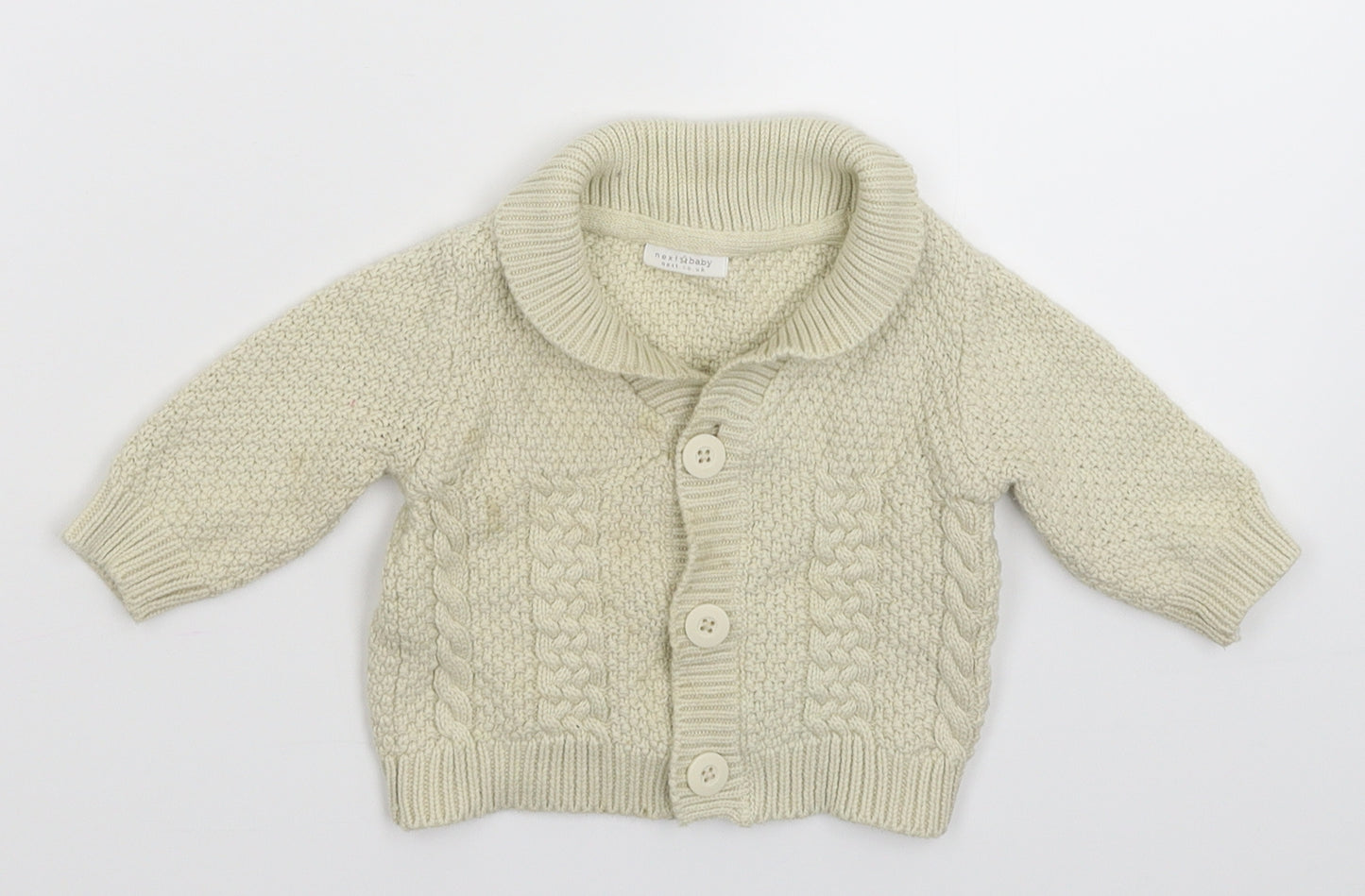 NEXT Boys White   Cardigan Jumper Size 3 Years