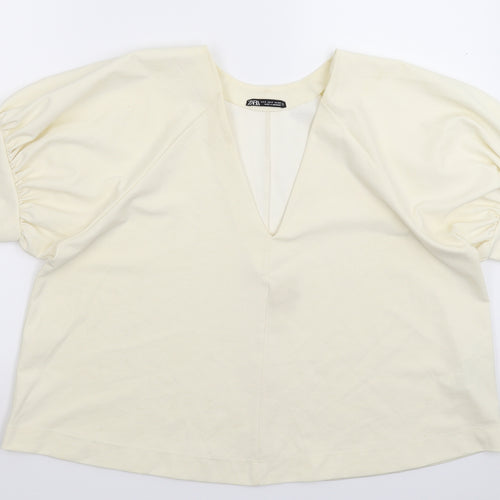 Zara Womens White   Basic T-Shirt Size S
