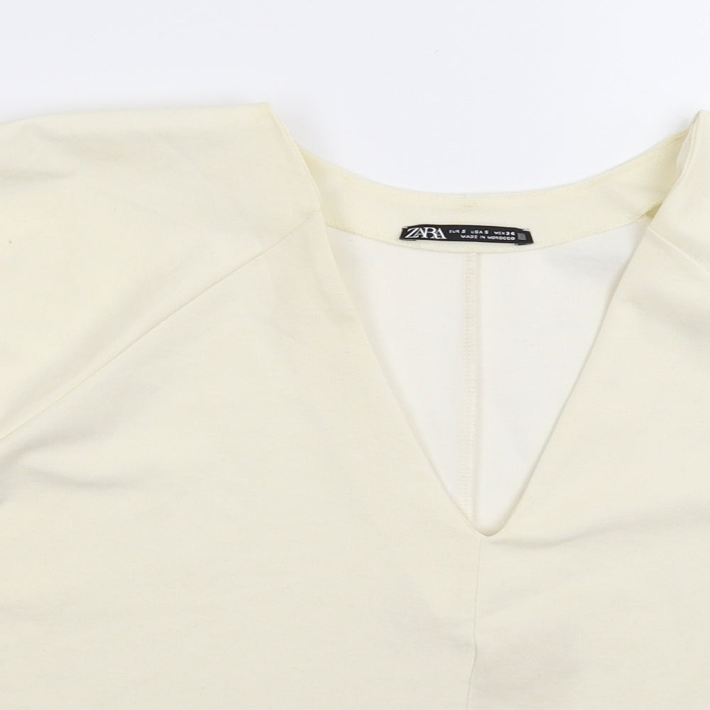 Zara Womens White   Basic T-Shirt Size S