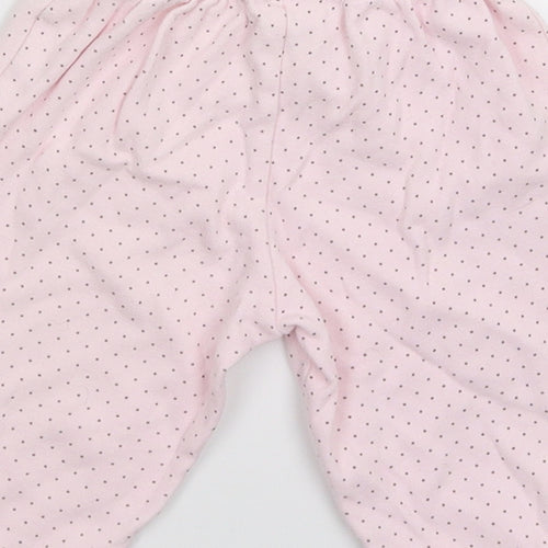 Puddles n Bubbles Girls Pink Spotted  Sweatpants Trousers Size 6-9 Months